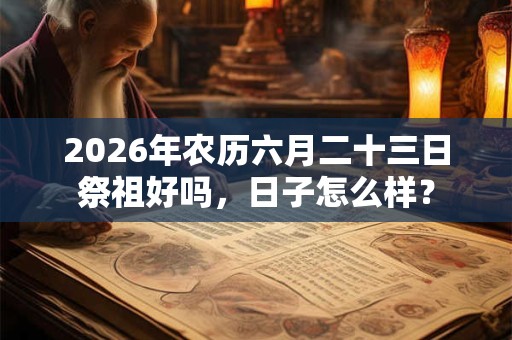 2026年农历六月二十三日祭祖好吗，日子怎么样？