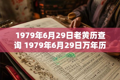 1979年6月29日老黄历查询 1979年6月29日万年历黄道吉日