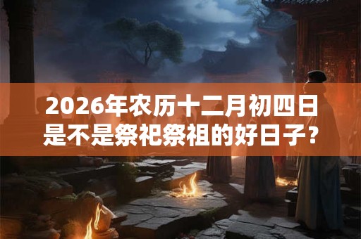 2026年农历十二月初四日是不是祭祀祭祖的好日子? 2026年农历十二月初四日是不是祭祀祭祖的好日子?