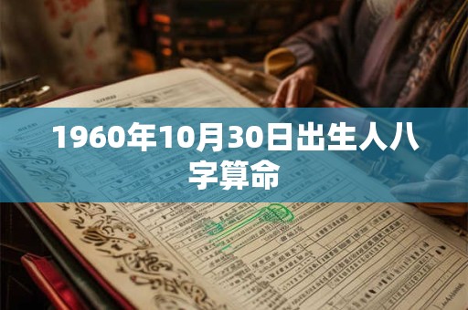 1960年10月30日出生人八字算命 1960年10月30日出生人八字算命