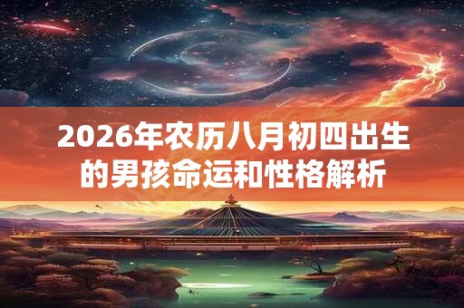 2026年农历八月初四出生的男孩命运和性格解析 2026年农历八月初四出生的男孩命运和性格解析