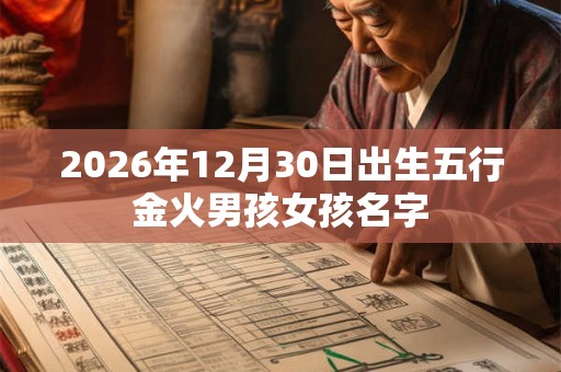 2026年12月30日出生五行金火男孩女孩名字 2026年12月30日出生五行金火男孩女孩名字