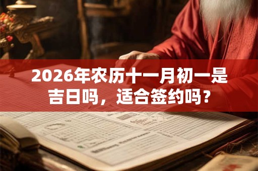 2026年农历十一月初一是吉日吗,适合签约吗? 2026年农历十一月初一是吉日吗,适合签约吗?