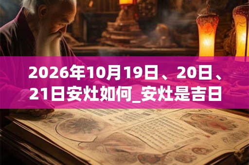 2026年10月19日、20日、21日安灶如何_安灶是吉日吗 2026年10月19日、20日、21日安灶如何_安灶是吉日吗