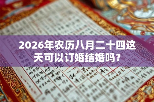 2026年农历八月二十四这天可以订婚结婚吗? 2026年农历八月二十四这天可以订婚结婚吗?