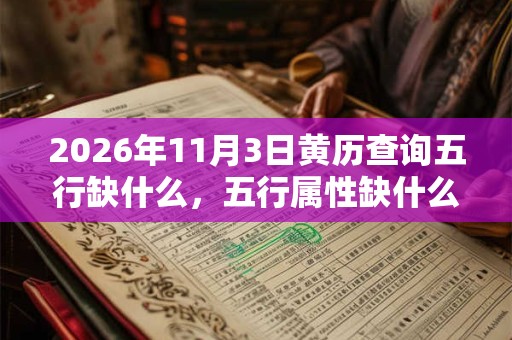 2026年11月3日黄历查询五行缺什么，五行属性缺什么