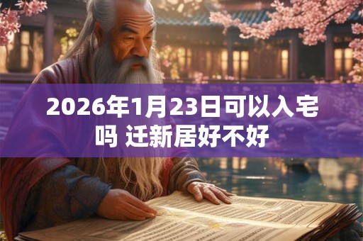 2026年1月23日可以入宅吗 迁新居好不好 2026年1月23日可以入宅吗 迁新居好不好