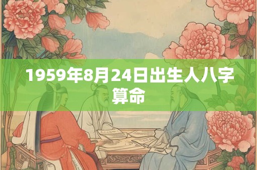 1959年8月24日出生人八字算命 1959年8月24日出生人八字算命