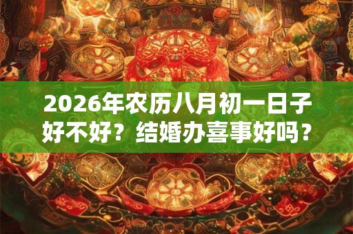 2026年农历八月初一日子好不好？结婚办喜事好吗？