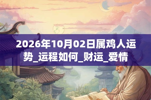 2026年10月02日属鸡人运势_运程如何_财运_爱情 2026年10月02日属鸡人运势_运程如何_财运_爱情