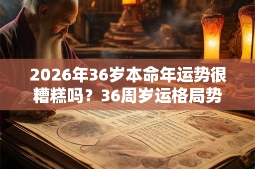 2026年36岁本命年运势很糟糕吗?36周岁运格局势 2026年36岁本命年运势很糟糕吗?36周岁运格局势