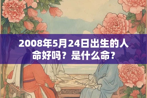 2008年5月24日出生的人命好吗?是什么命? 2008年5月24日出生的人命好吗?是什么命?