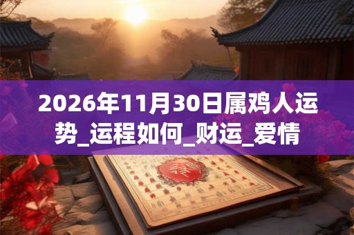 2026年11月30日属鸡人运势_运程如何_财运_爱情 2026年11月30日属鸡人运势_运程如何_财运_爱情