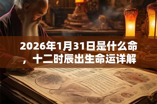 2026年1月31日是什么命，十二时辰出生命运详解