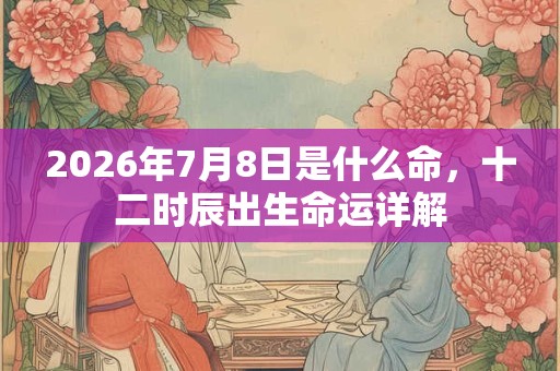 2026年7月8日是什么命,十二时辰出生命运详解 2026年7月8日是什么命,十二时辰出生命运详解