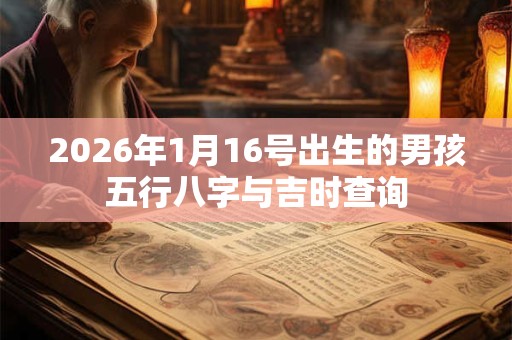2026年1月16号出生的男孩五行八字与吉时查询 2026年1月16号出生的男孩五行八字与吉时查询