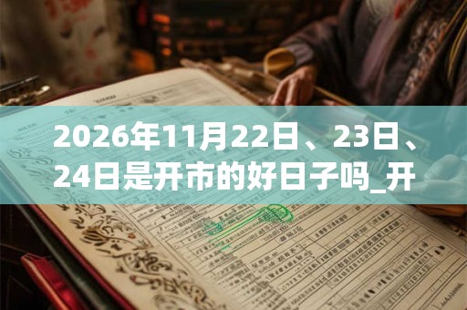 2026年11月22日、23日、24日是开市的好日子吗_开市可以吗