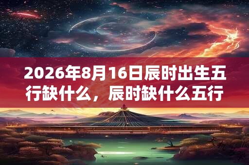 2026年8月16日辰时出生五行缺什么，辰时缺什么五行