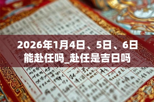 2026年1月4日、5日、6日能赴任吗_赴任是吉日吗
