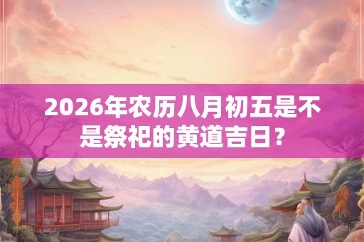 2026年农历八月初五是不是祭祀的黄道吉日? 2026年农历八月初五是不是祭祀的黄道吉日?