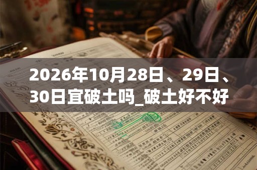 2026年10月28日、29日、30日宜破土吗_破土好不好 2026年10月28日、29日、30日宜破土吗_破土好不好