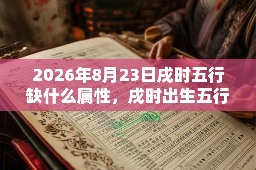 2026年8月23日戌时五行缺什么属性,戌时出生五行缺什么 2026年8月23日戌时五行缺什么属性,戌时出生五行缺什么