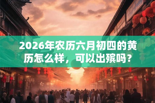 2026年农历六月初四的黄历怎么样,可以出殡吗? 2026年农历六月初四的黄历怎么样,可以出殡吗?
