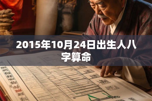2015年10月24日出生人八字算命 2015年10月24日出生人八字算命