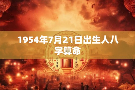 1954年7月21日出生人八字算命 1954年7月21日出生人八字算命