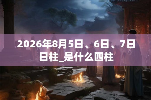 2026年8月5日、6日、7日日柱_是什么四柱 2026年8月5日、6日、7日日柱_是什么四柱