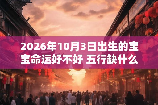 2026年10月3日出生的宝宝命运好不好 五行缺什么 2026年10月3日出生的宝宝命运好不好 五行缺什么