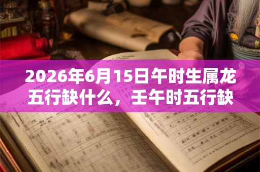 2026年6月15日午时生属龙五行缺什么,壬午时五行缺什么 2026年6月15日午时生属龙五行缺什么,壬午时五行缺什么