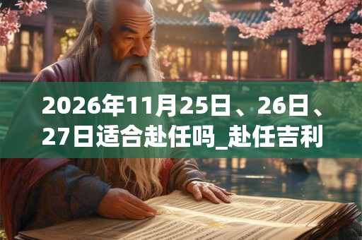 2026年11月25日、26日、27日适合赴任吗_赴任吉利吗 2026年11月25日、26日、27日适合赴任吗_赴任吉利吗