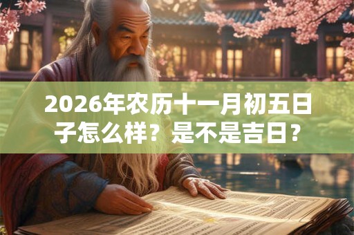 2026年农历十一月初五日子怎么样?是不是吉日? 2026年农历十一月初五日子怎么样?是不是吉日?