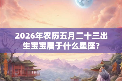 2026年农历五月二十三出生宝宝属于什么星座? 2026年农历五月二十三出生宝宝属于什么星座?