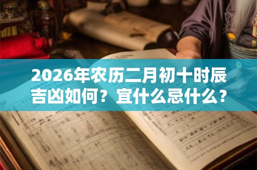2026年农历二月初十时辰吉凶如何?宜什么忌什么? 2026年农历二月初十时辰吉凶如何?宜什么忌什么?