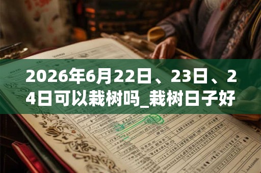 2026年6月22日、23日、24日可以栽树吗_栽树日子好吗