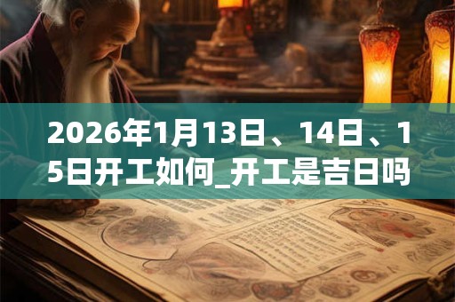 2026年1月13日、14日、15日开工如何_开工是吉日吗