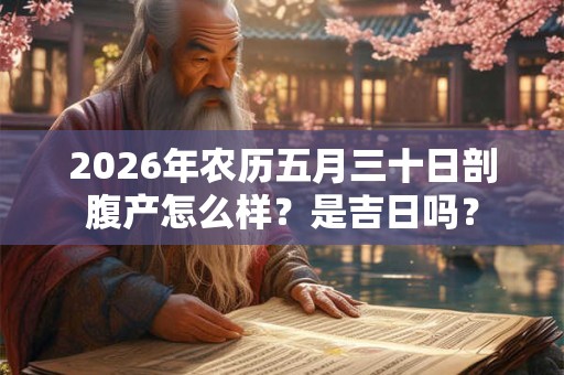 2026年农历五月三十日剖腹产怎么样?是吉日吗? 2026年农历五月三十日剖腹产怎么样?是吉日吗?