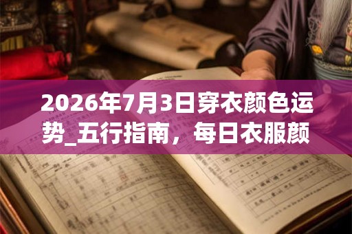 2026年7月3日穿衣颜色运势_五行指南,每日衣服颜色幸运色 2026年7月3日穿衣颜色运势_五行指南,每日衣服颜色幸运色