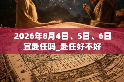 2026年8月4日、5日、6日宜赴任吗_赴任好不好 2026年8月4日、5日、6日宜赴任吗_赴任好不好
