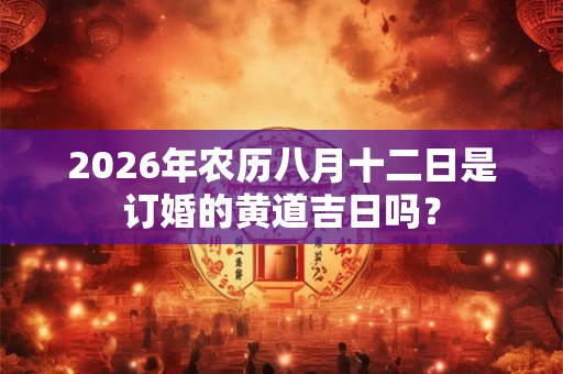 2026年农历八月十二日是订婚的黄道吉日吗？