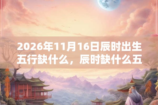 2026年11月16日辰时出生五行缺什么，辰时缺什么五行