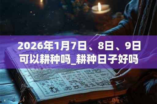 2026年1月7日、8日、9日可以耕种吗_耕种日子好吗 2026年1月7日、8日、9日可以耕种吗_耕种日子好吗