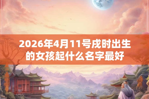 2026年4月11号戌时出生的女孩起什么名字最好