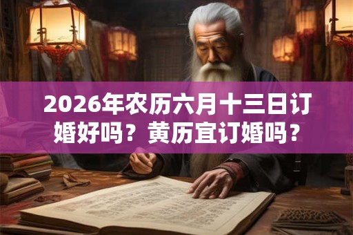 2026年农历六月十三日订婚好吗?黄历宜订婚吗? 2026年农历六月十三日订婚好吗?黄历宜订婚吗?
