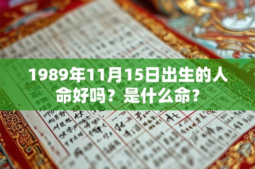1989年11月15日出生的人命好吗?是什么命? 1989年11月15日出生的人命好吗?是什么命?