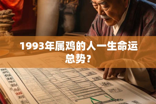 1993年属鸡的人一生命运总势？