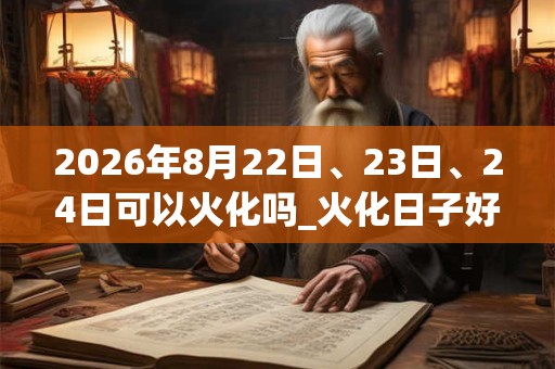 2026年8月22日、23日、24日可以火化吗_火化日子好吗