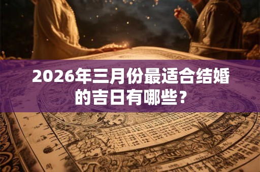 2026年三月份最适合结婚的吉日有哪些？